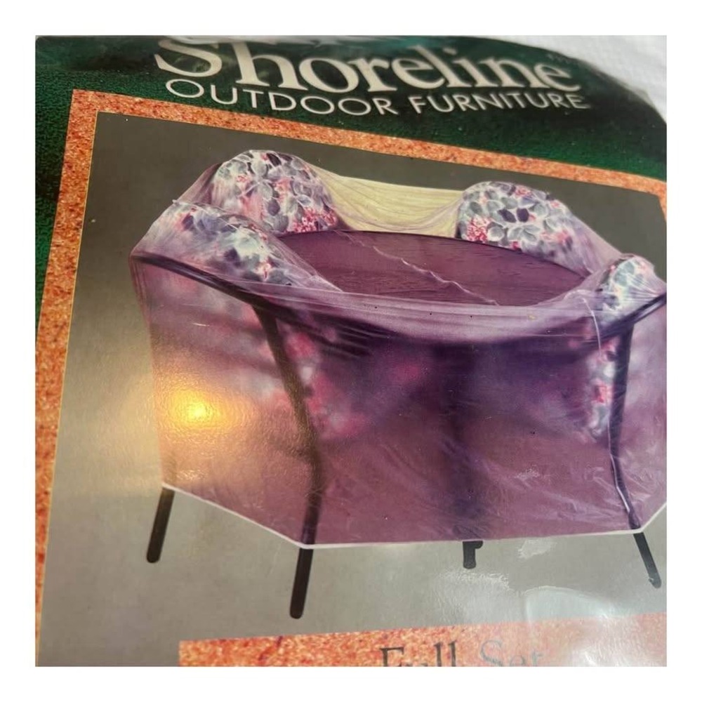 Vintage Shoreline Outdoor Furniture Patio Table Set Cover Fit To 48" Round Table - Picture 3 of 7
